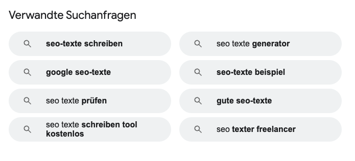 google verwandte suchanfragen