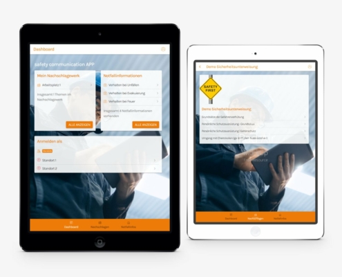 Web-App für safety communication
